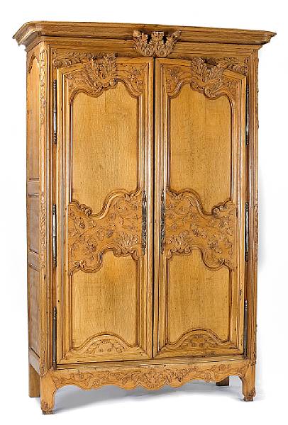 Appraisal: A Louis XVI bleached oak armoire fourth quarter th century