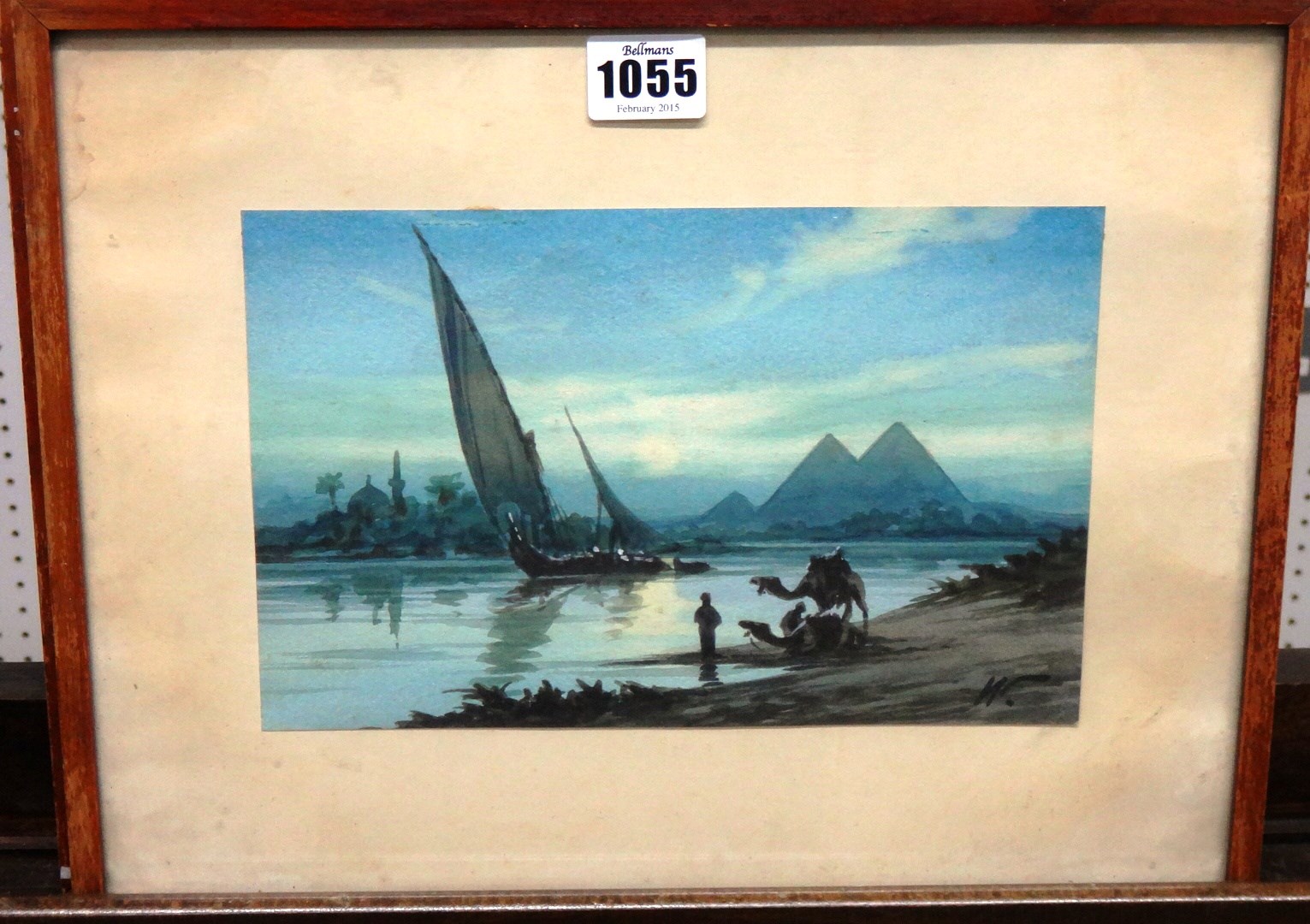 Appraisal: Edwin Lord Weeks - Nile scenes a pair watercolour signed