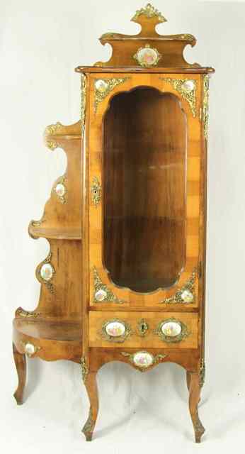 Appraisal: A Louis XVI style display cabinet circa with glass panelled