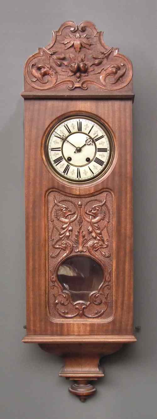 Appraisal: A late th Century Continental walnut cased ''Vienna Regulator'' the