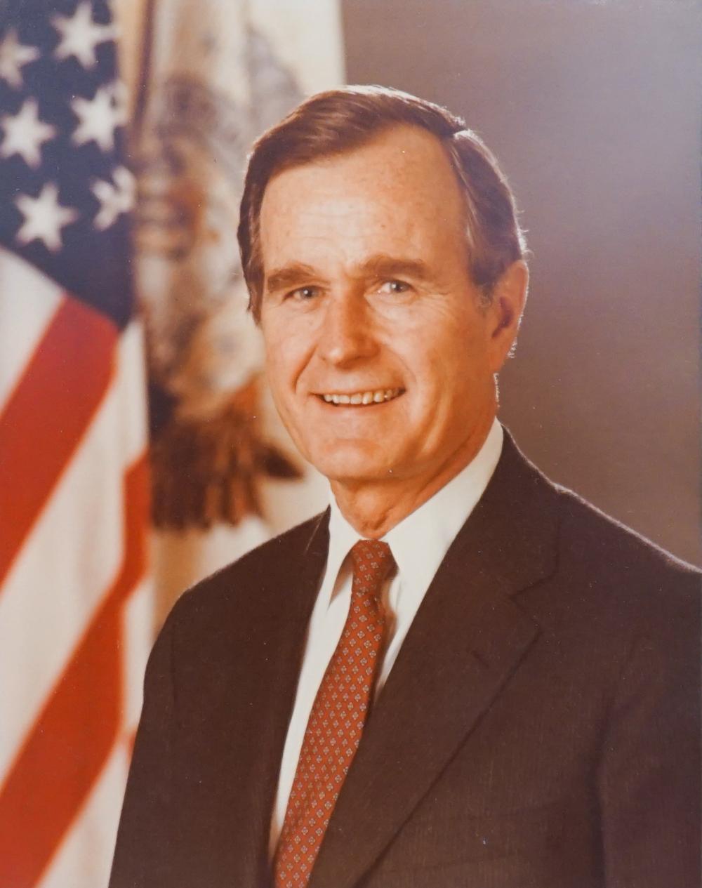 Appraisal: PHOTOGRAPH OF GEORGE H W BUSH FRAME X IN X