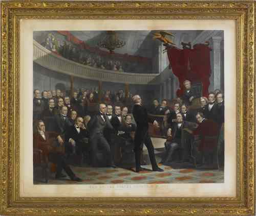 Appraisal: Color engraving by Whitechurch depicting Henry Clay before The United