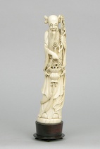 Appraisal: Carved Ivory Figurine of a Fukurokuju Chinese ca th Century