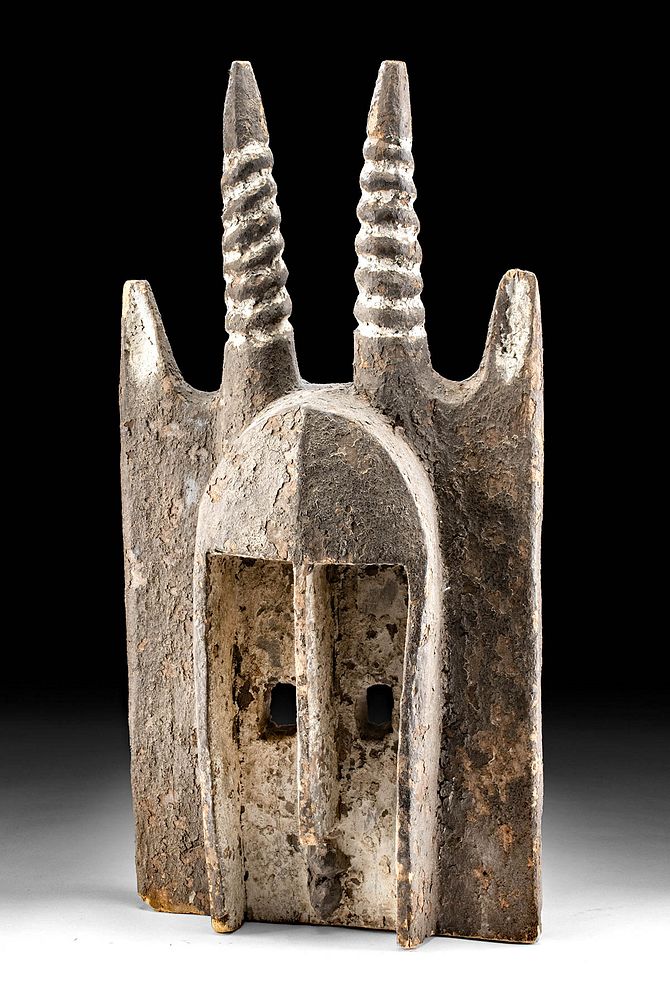 Appraisal: Early th C African Dogon Wood Walu Mask - Antelope