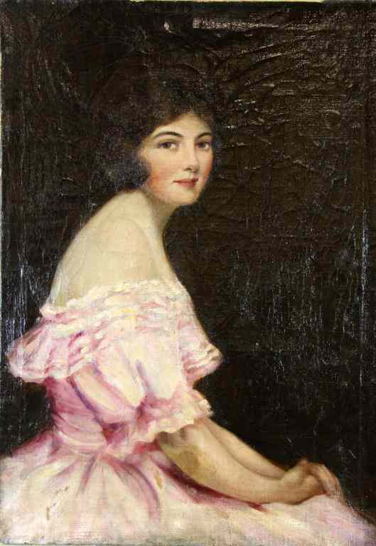 Appraisal: Horace Middleton Portrait Of A WomanDepicting an attractive lady with