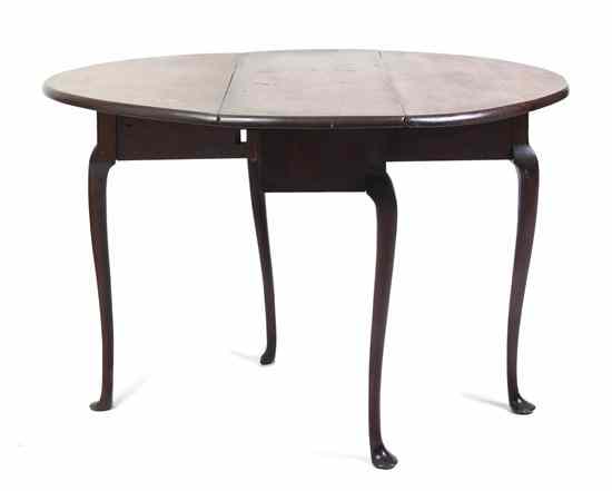 Appraisal: A Queen Anne Style Drop-Leaf Table having an oval top