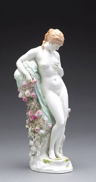 Appraisal: A Meissen porcelain figure of a female nude late th