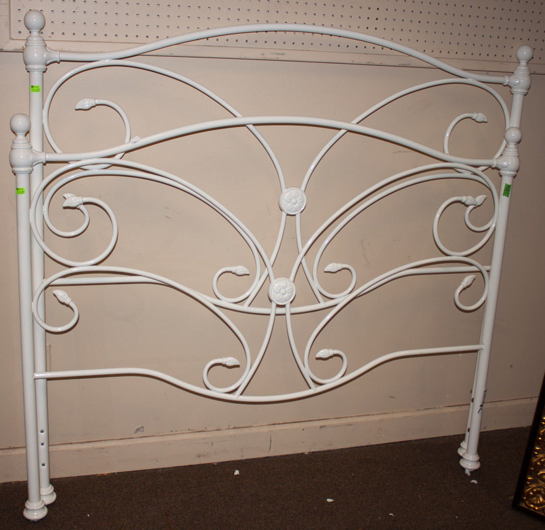 Appraisal: b Metal headboard and footboard