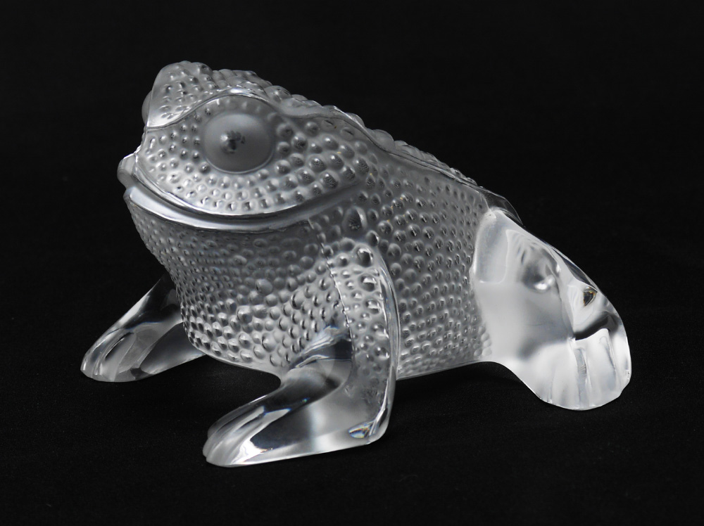 Appraisal: LALIQUE CRYSTAL GREGOIRE FROG TOAD Etched mark on base ''