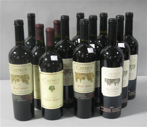 Appraisal: MIXED VERTICAL CAYMUS SPECIAL SELECTION CABERNET SAUVIGNON Thirteen bottles including