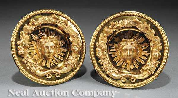 Appraisal: A Pair of Fine French Cast Brass and Gilt Bronze