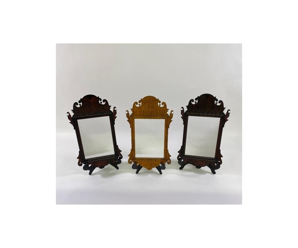 Appraisal: Pair of Chippendale style paint decorated mirrors together with a