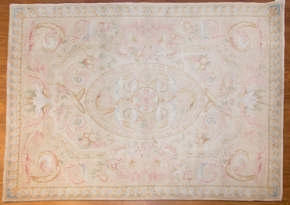 Appraisal: Savonnerie Rug India x Hand-knotted modern Condition New Absence of