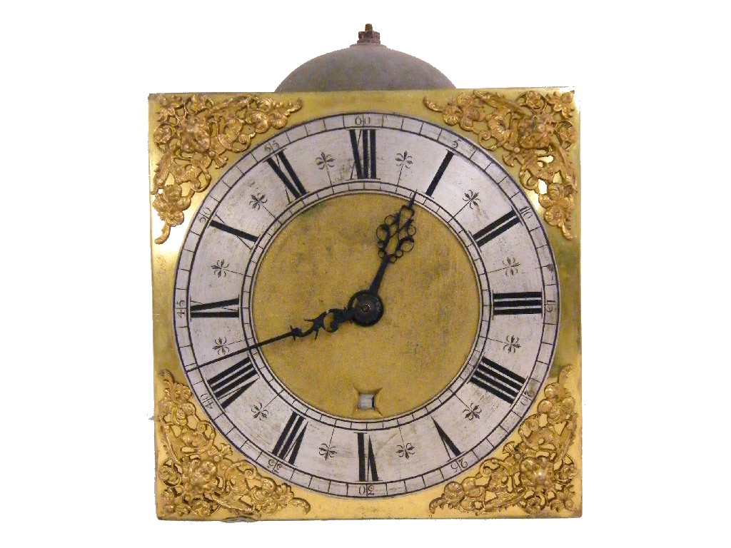 Appraisal: Early hoop and spike wall clock with lantern movement the