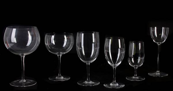 Appraisal: A suite of Baccarat stemware comprising six white wines in