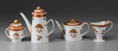 Appraisal: Export Style Porcelain Tea Coffee Set possibly French th century