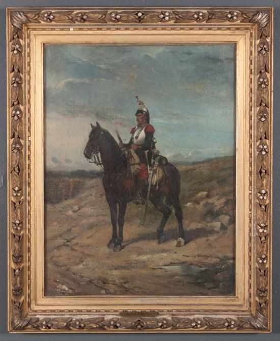 Appraisal: James Alexander Walker British - Mounted French Calvary Officer oil