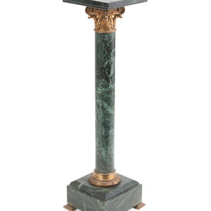 Appraisal: A Continental Bronze and Marble Pedestal height x width x