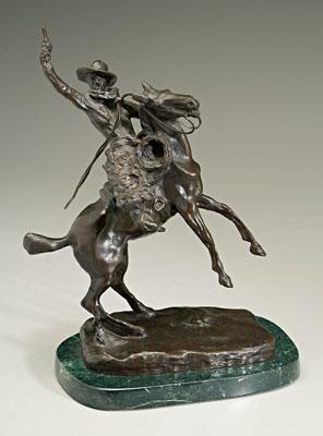 Appraisal: Bronze after Charles Russell Smokin' Up signed in base CM-Russell