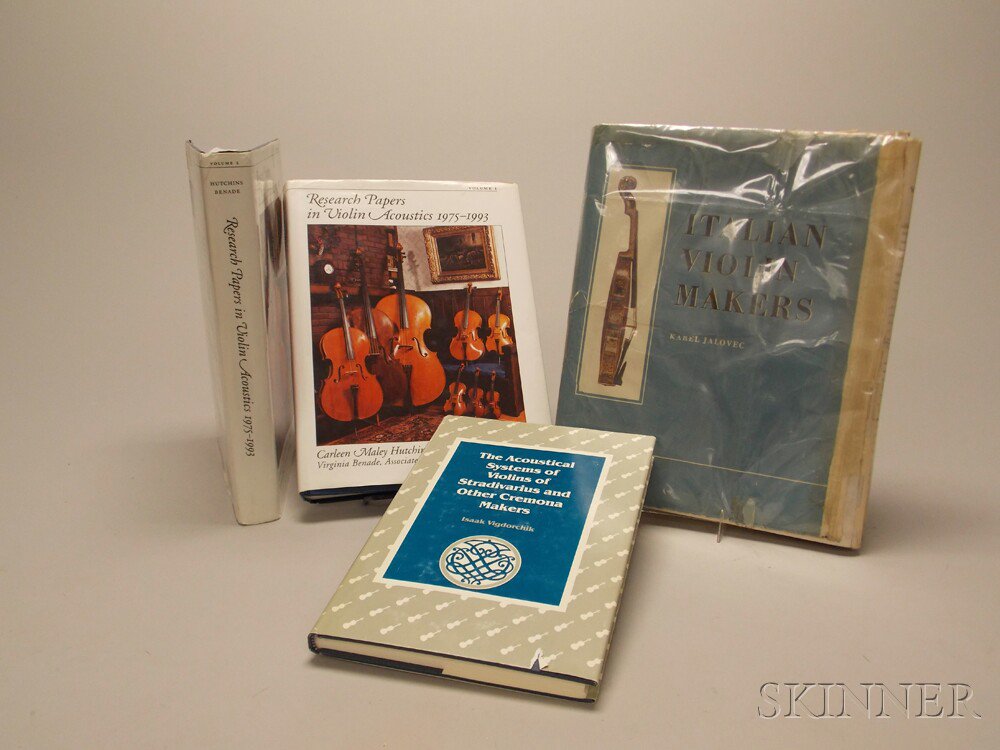 Appraisal: Four Research Violin Books including The Acoustical Systems of Violins