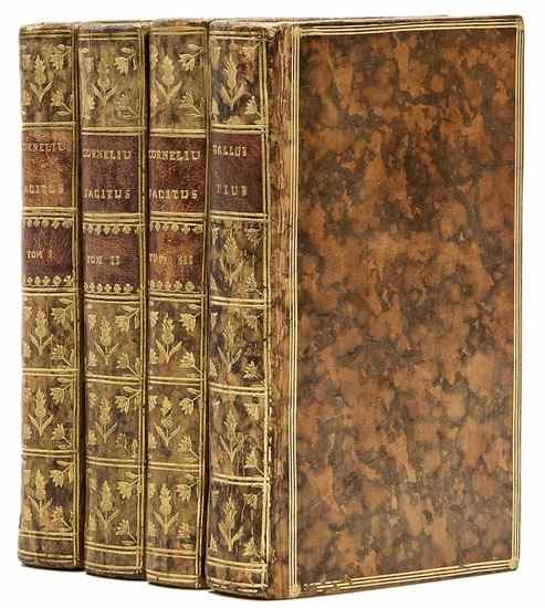 Appraisal: Tacitus Gaius Cornelius Qu Exstant Opera vol engraved frontispieces by