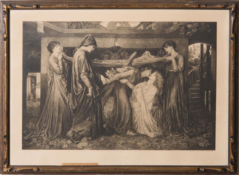 Appraisal: AFTER DANTE GABRIEL ROSSETTI - DANTE'S DREAM Photomechanical print on