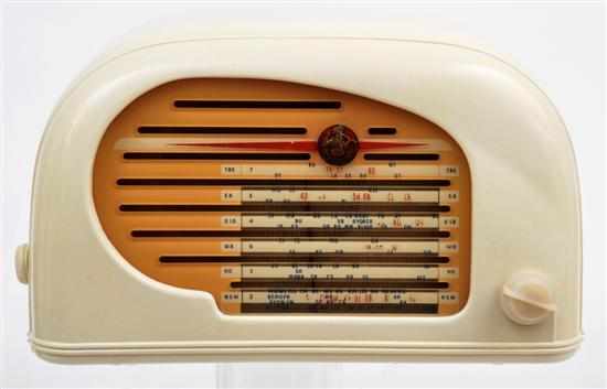 Appraisal: Peter Pan Style Line 'Snail' Radio Australian circa white bakelite