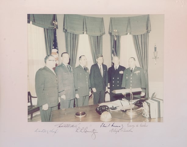 Appraisal: Photograph of John F Kennedy and Joint Chiefs of Staff