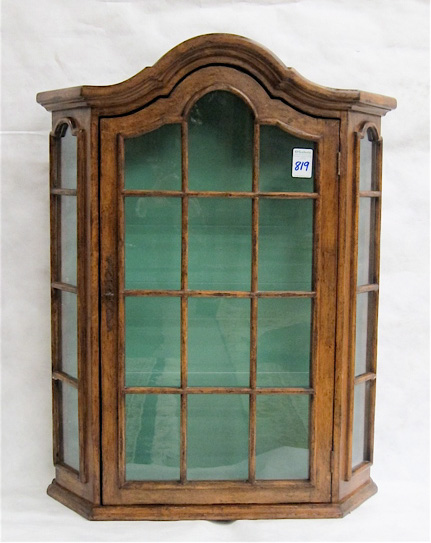 Appraisal: DUTCH BAROQUE STYLE WALL CABINET featuring a mullioned glass door