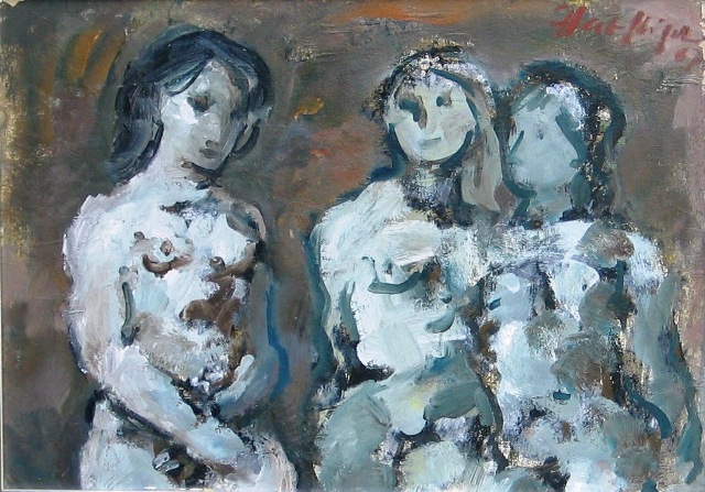 Appraisal: Paul Haefliger - The Models oil on board signed and