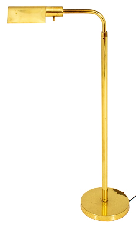 Appraisal: MENDIZABAL BRASS FLOOR READING LAMP Mid Century modern Mendizabal Argentinean