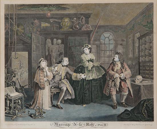 Appraisal: William Hogarth after British - six works FROM THE SERIES