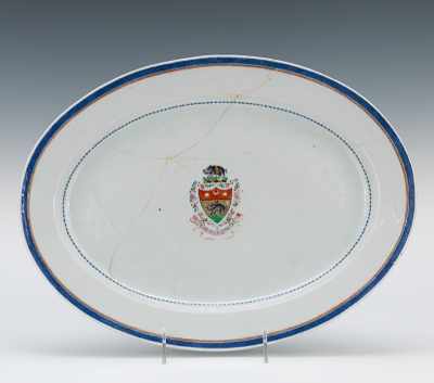 Appraisal: A Chinese Export Platter with the Arms of Teissier or