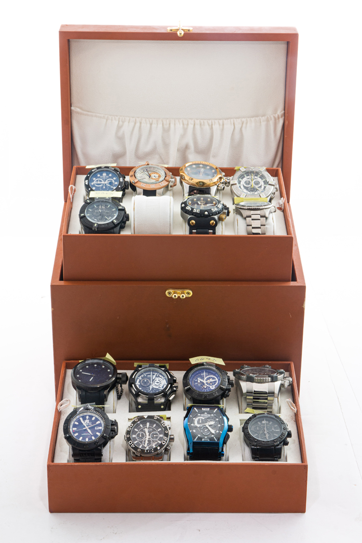 Appraisal: COLLECTION OF INVICTA WATCHES Collection of Invicta watches including chronograph