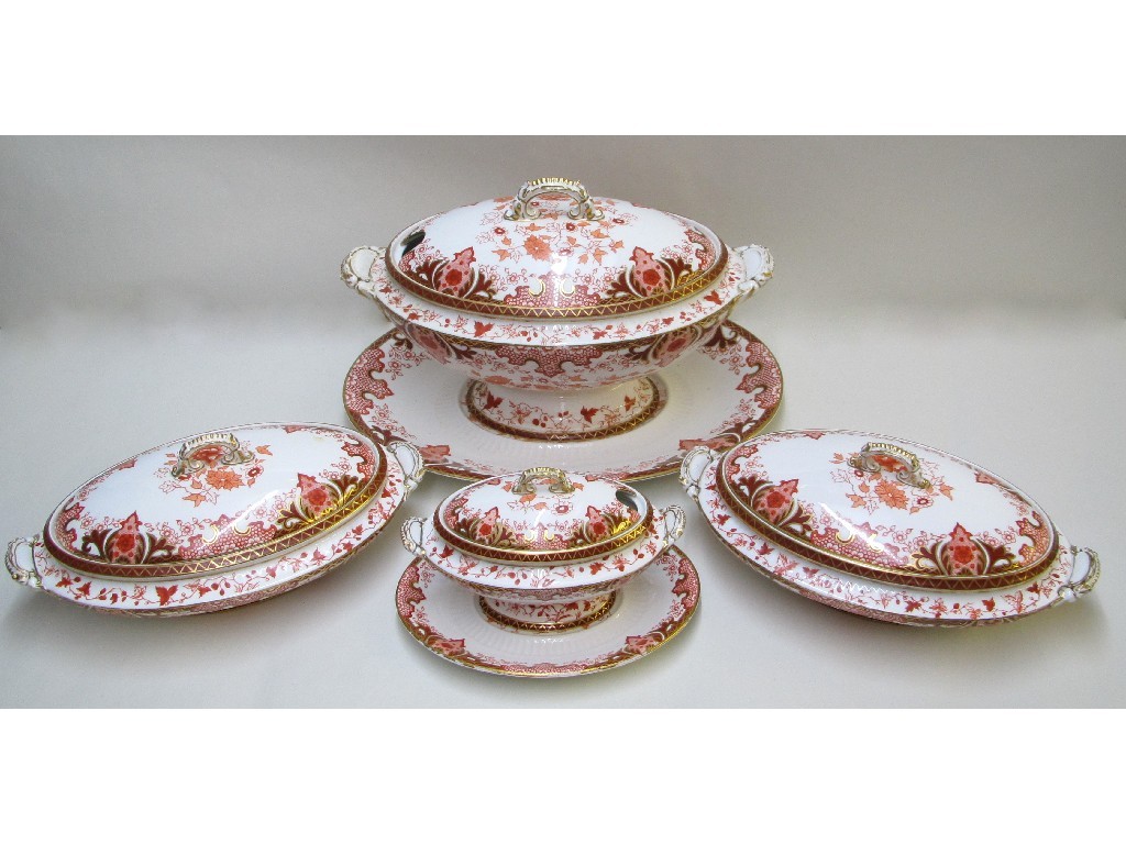 Appraisal: A Royal Crown Derby dinner service printed painted and gilt