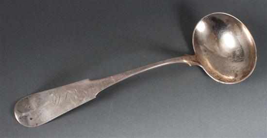 Appraisal: American coin silver ladle John Kitts Louisville KY rd quarter