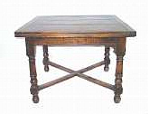 Appraisal: A th century style oak draw leaf table height in