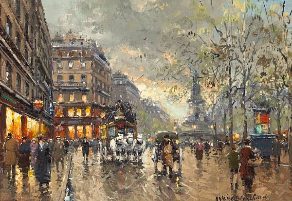 Appraisal: Antoine Blanchard French - A view of the Place de