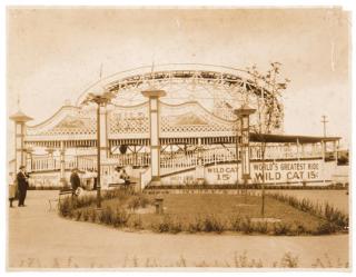 Appraisal: Group of Three Carnival Ride Photographs Three different carnival ride