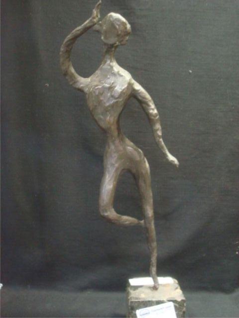 Appraisal: Bronze Dancing Woman Unsigned Great Quality and from a Riverdale