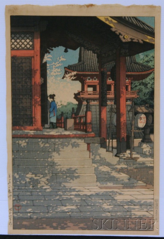 Appraisal: Hasui Fudo Temple Meguro very good impression color and condition