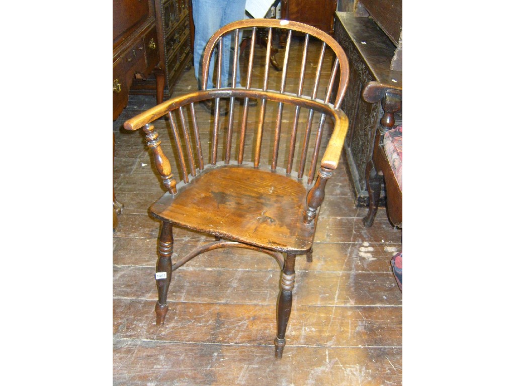 Appraisal: A Georgian Windsor hoop and stick back elbow chair principally