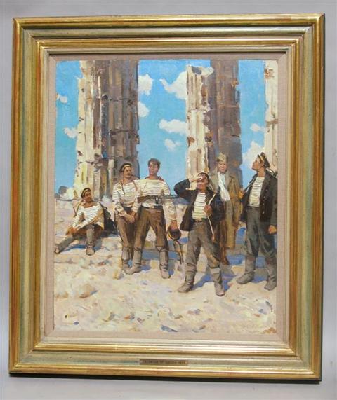 Appraisal: PIOTR SULIMENKO RUSSIAN - RUSSIAN SOLDIERS Oil on board x