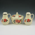 Appraisal: Hall Poppy grease jar with lid salt pepper Jar is