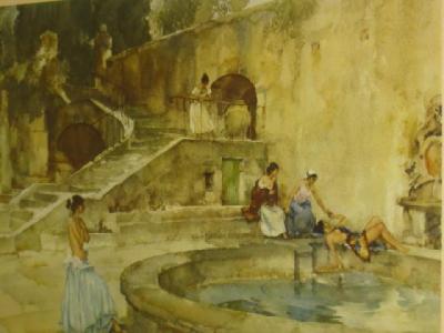 Appraisal: SIR WILLIAM RUSSELL FLINT A Chateau Garden Languedoc reproduction in