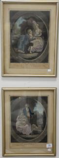 Appraisal: Pair of Georgian mezzotints under glass Persuasion and Happiness published