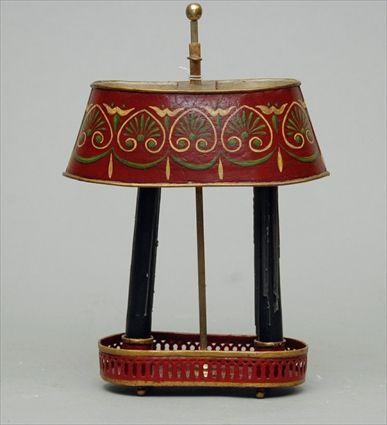 Appraisal: Red Tole Lamp