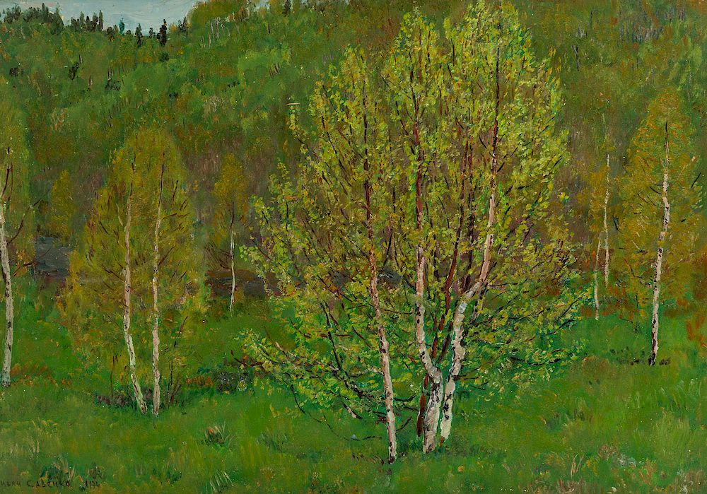 Appraisal: IVAN SAVENKO RUSSIAN-UKRANIAN - IVAN SAVENKO RUSSIAN-UKRANIAN - Young Birches