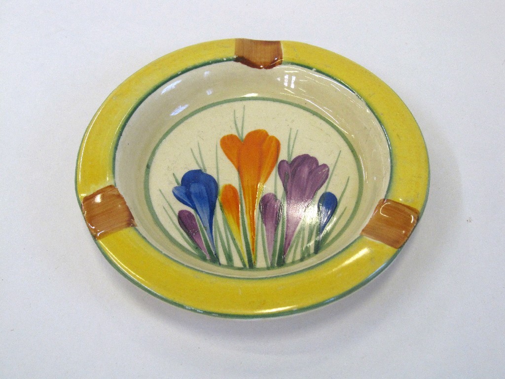 Appraisal: Clarice Cliff Bizarre 'Crocus' pattern ashtray