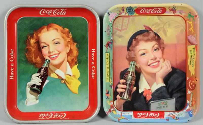 Appraisal: Lot of s Coca-Cola Serving Trays Minor wear only Condition